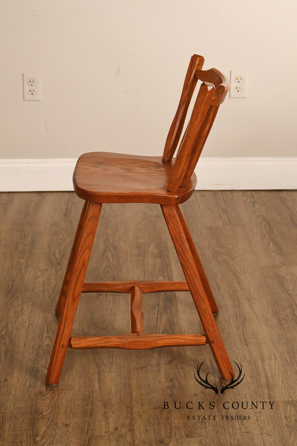 Hunt Country Furniture Solid Oak Occasional Height Stool