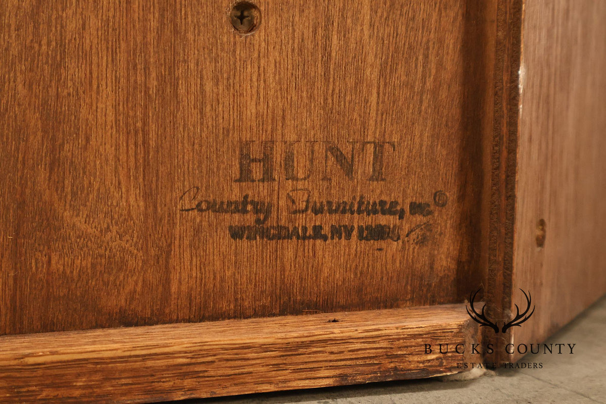 Hunt Country Furniture Cherry Corner Cabinet With Beveled Glass Doors