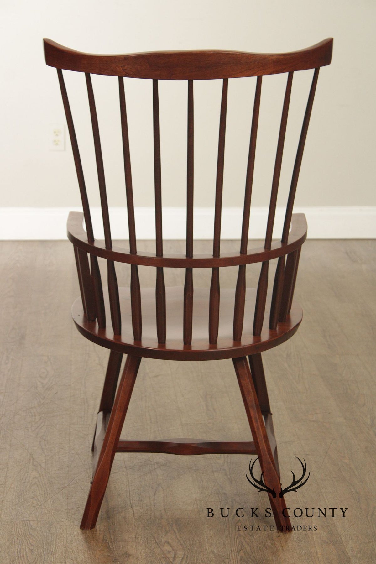 Hunt Country Furniture Set of Four Cherry Windsor Dining Chairs