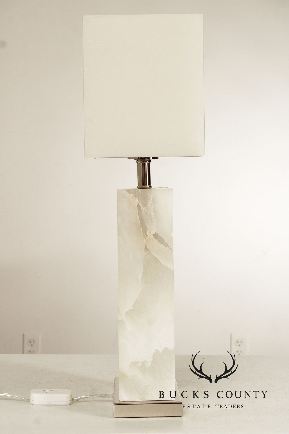 Arteriors Pair of 'Carson' Marble Table Lamps