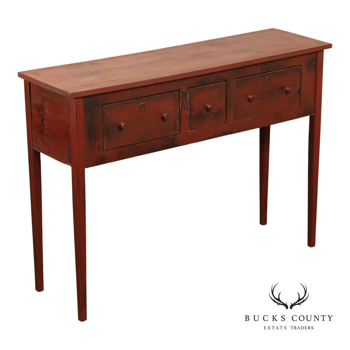 Primitive Style Distress Painted Sideboard or Console