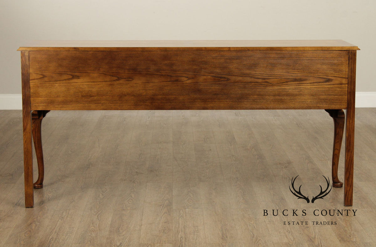 Baker Queen Traditional Oak And Walnut Sideboard Buffet