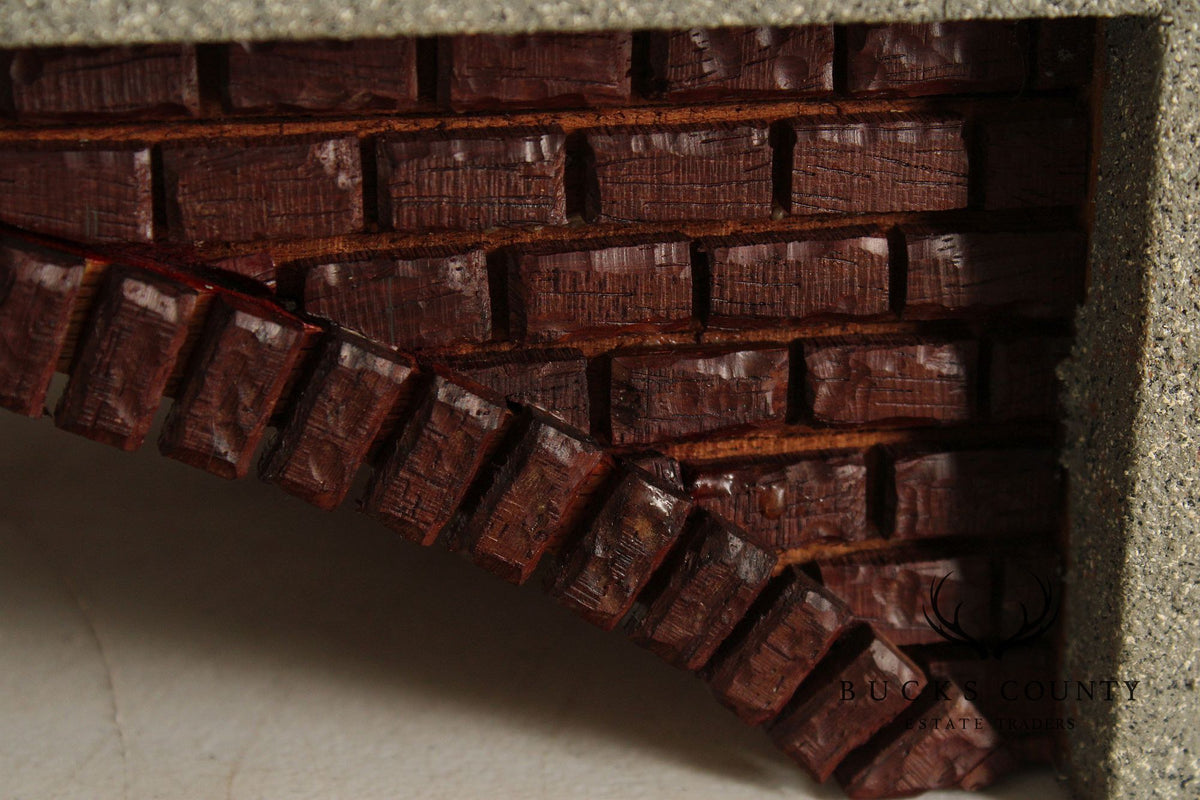 Philip Jacoby Carved Wood Model Train