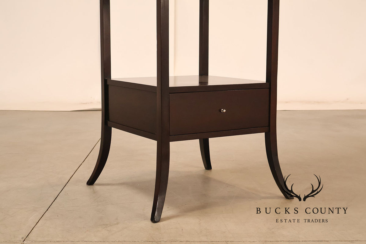 Baker Furniture Mahogany Four Tier Étagère With Drawer