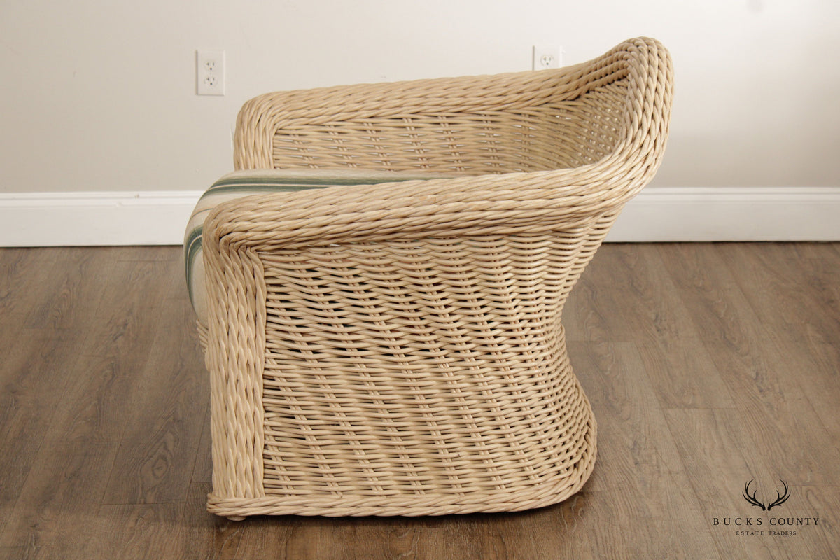 Ficks Reed Mid Vintage Pair of Wicker Lounge Chairs