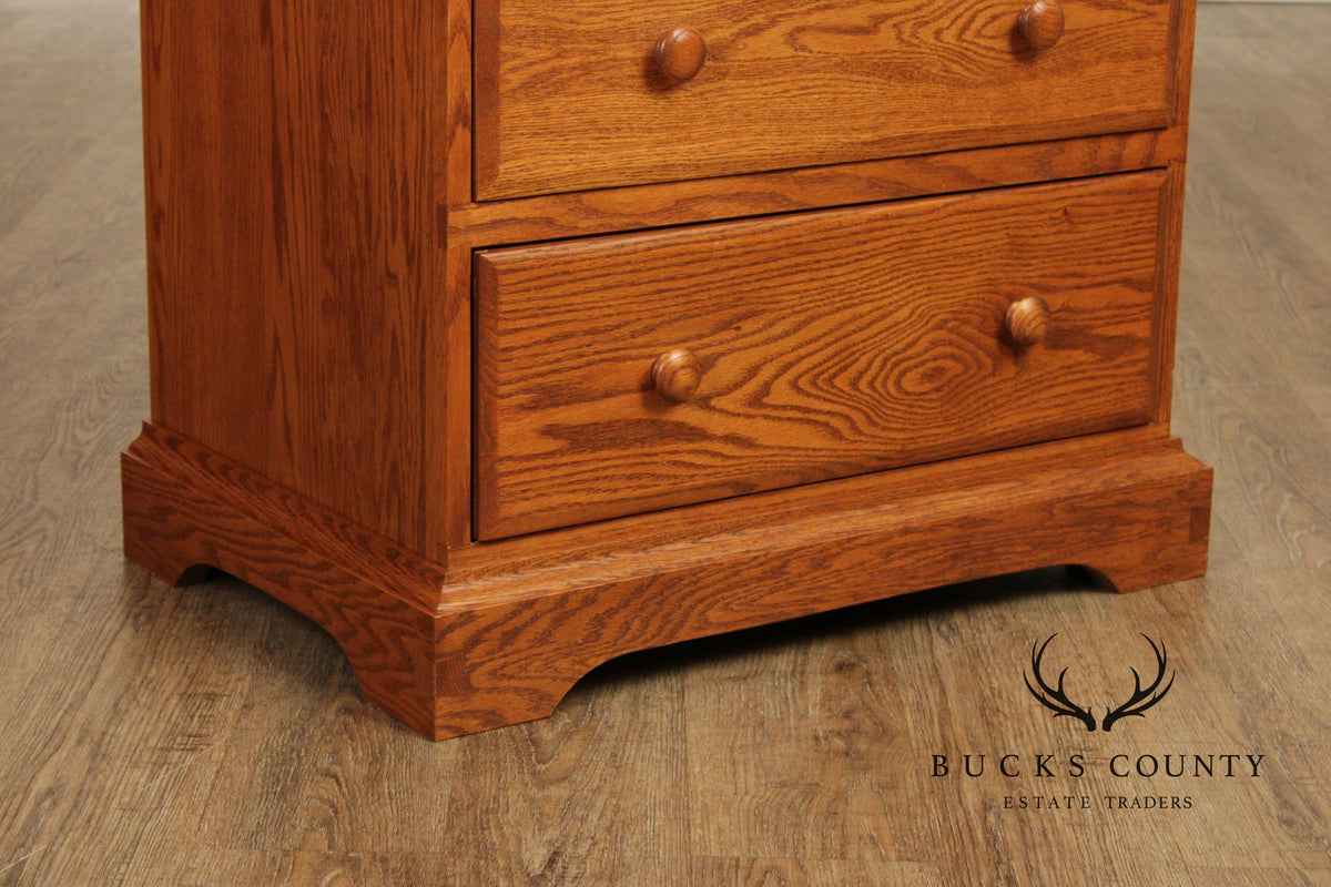 Hunt Country Furniture Pair of Oak Five Drawer Dressers