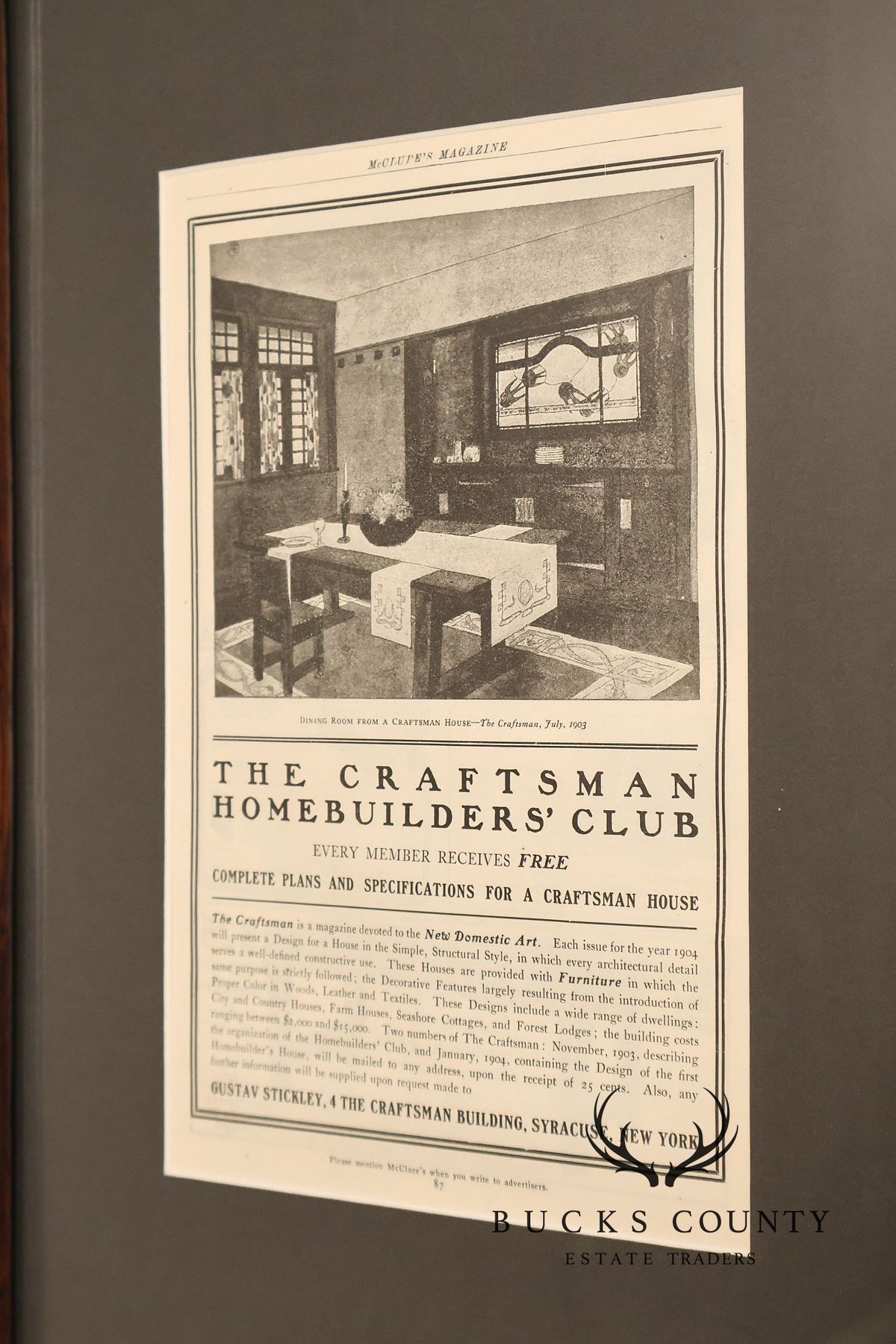 Arts And Crafts Mission Style Quarter Sawn Oak Framed Craftsman Print