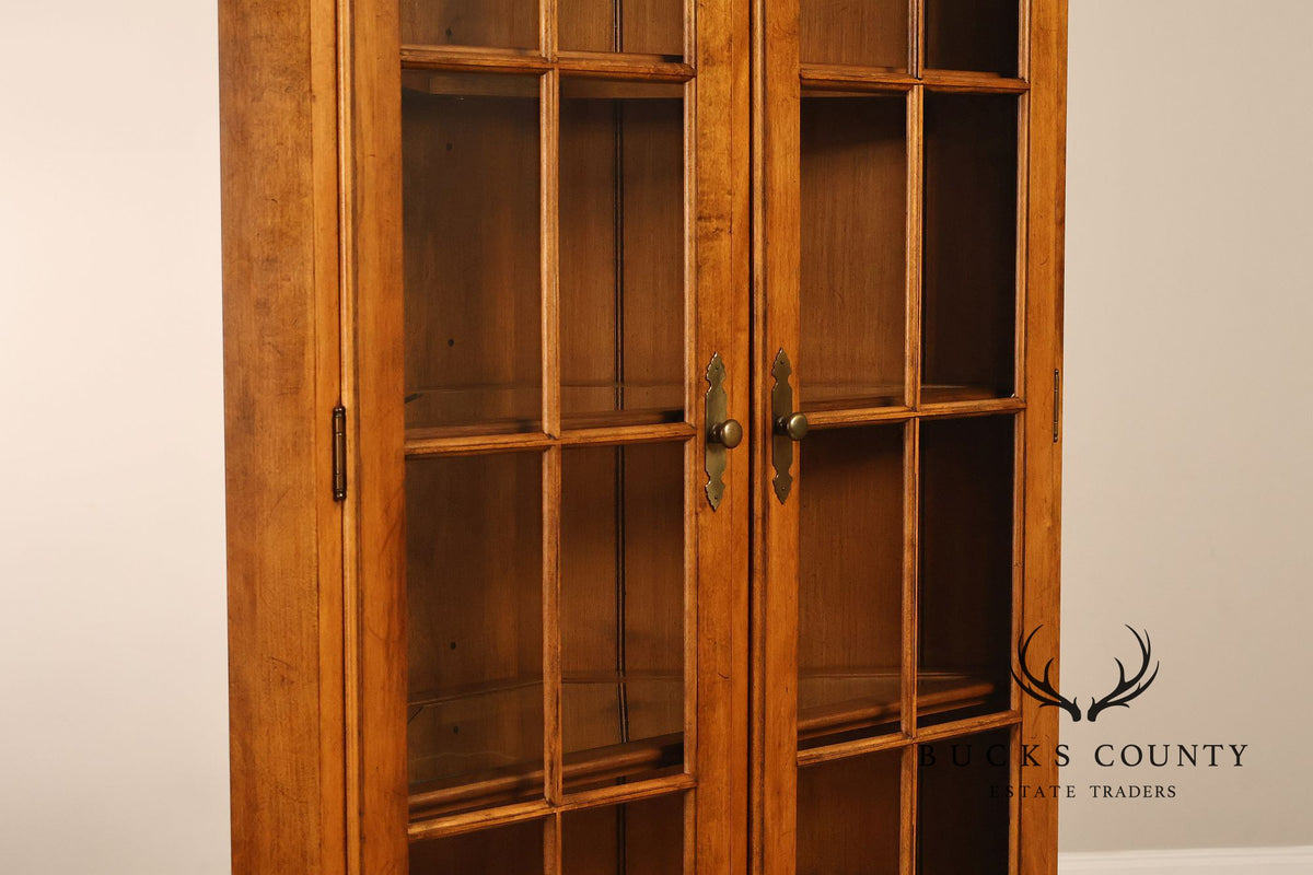 Ethan Allen 1776 Collection Pair of Maple Corner Cabinets