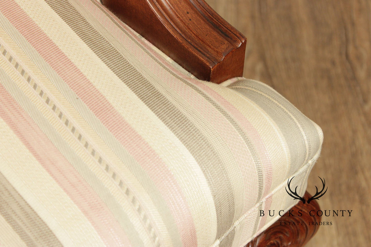Sam Moore Chippendale Style Pair of Library Armchairs