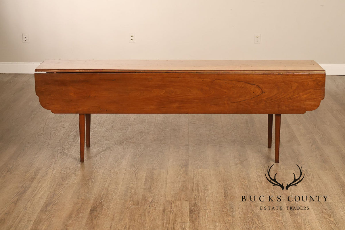 Howard Symolko Early American Style  Drop Leaf Harvest Dining Table