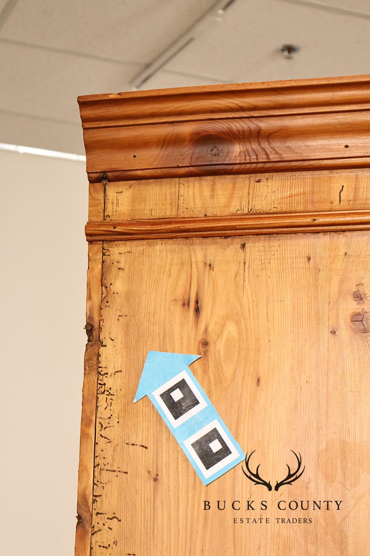 European Country Pine Glass Door Display Cabinet