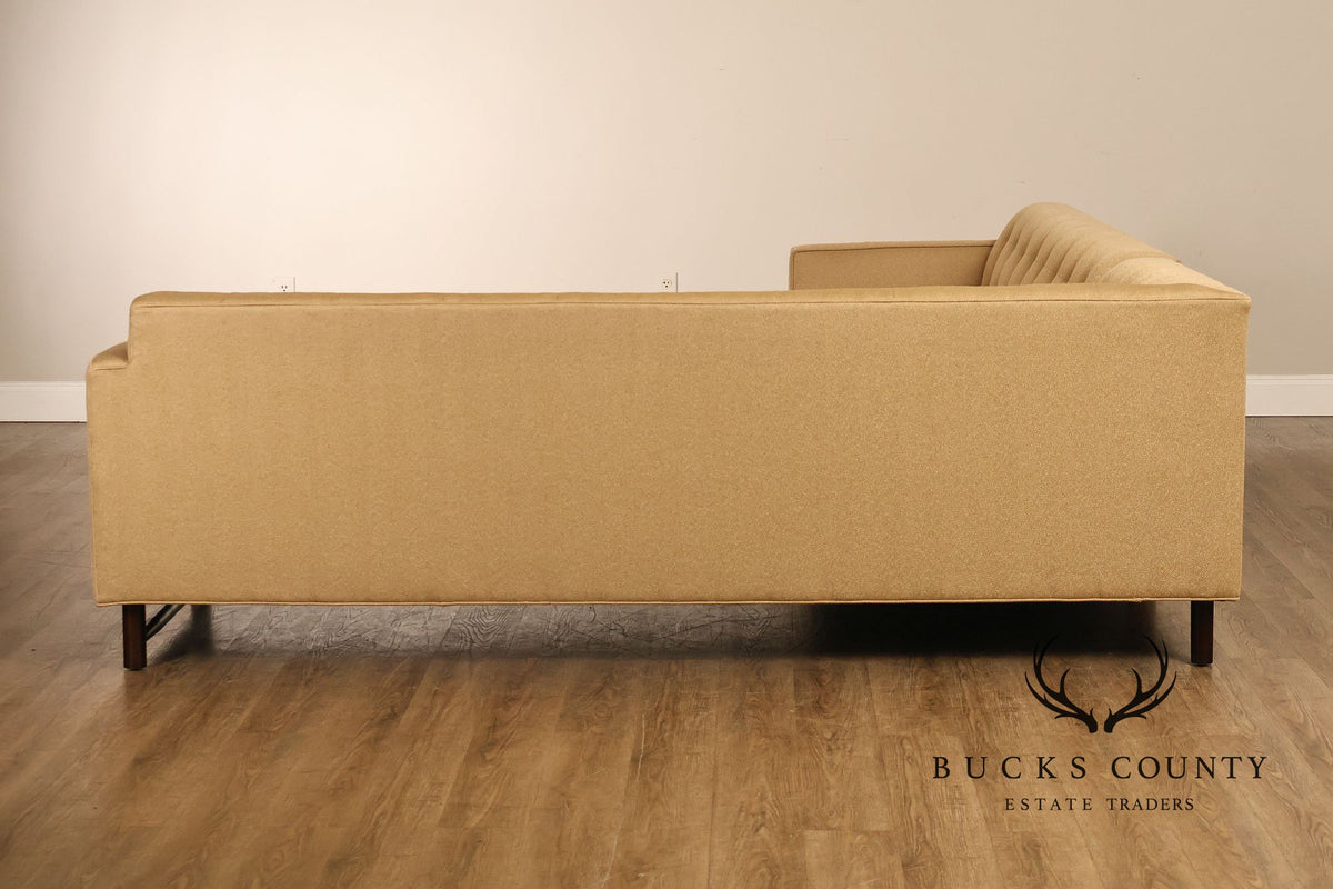 Sherrill Furniture Contemporary Modern Tufted Upholstered Sectional Sofa