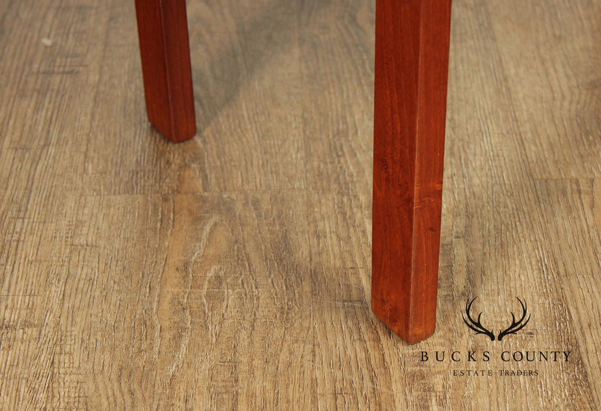 Mid Century Danish Teak Floating Seat Stool By Inger Klingenberg For France & Søn