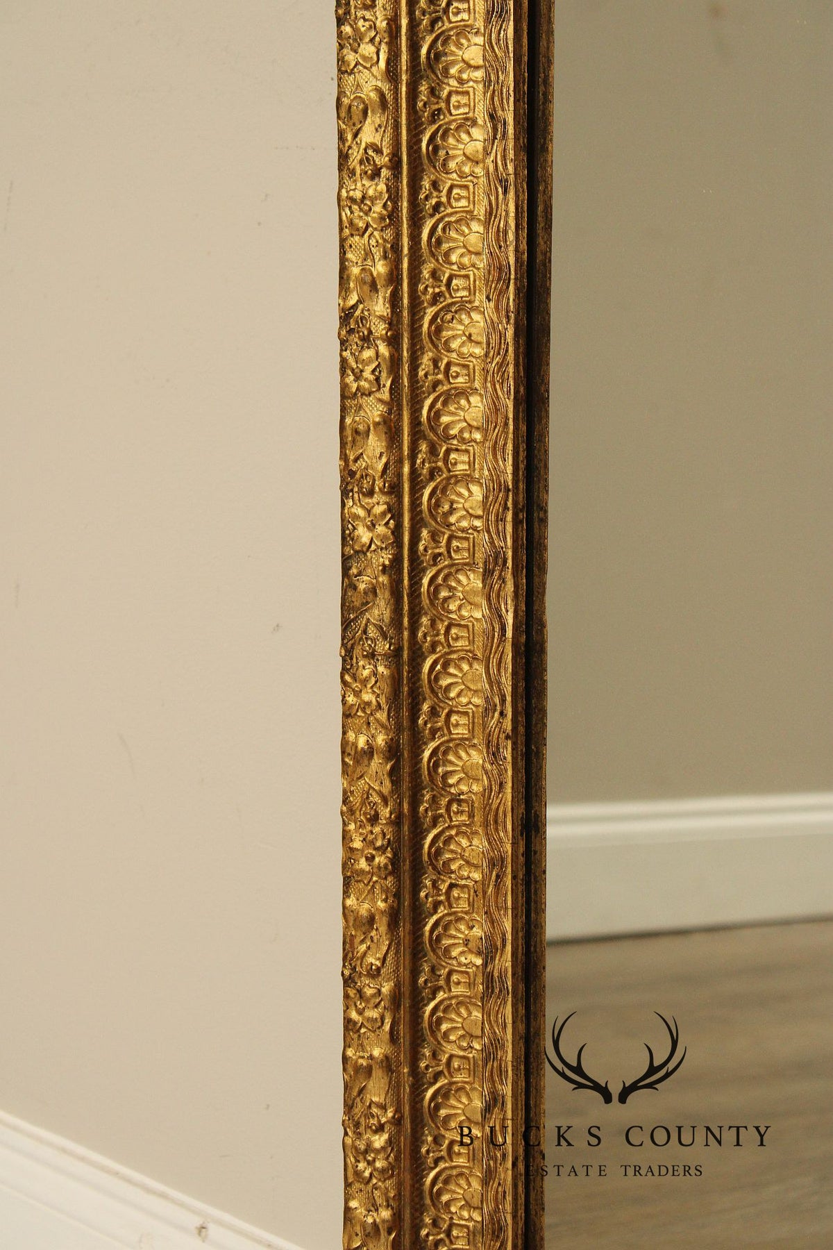 French Rococo Style Giltwood Carved Wall Mirror