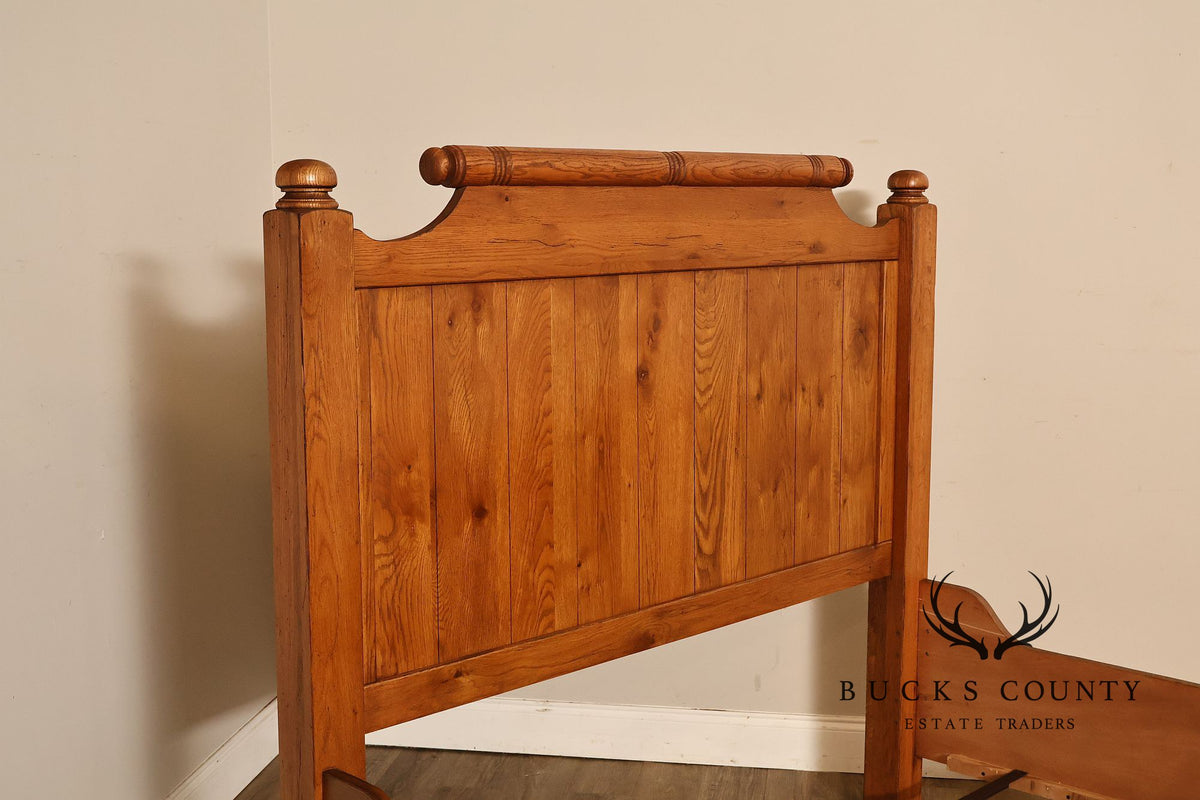 Broyhill Attic Heirlooms Country Style Queen Oak Bed Frame