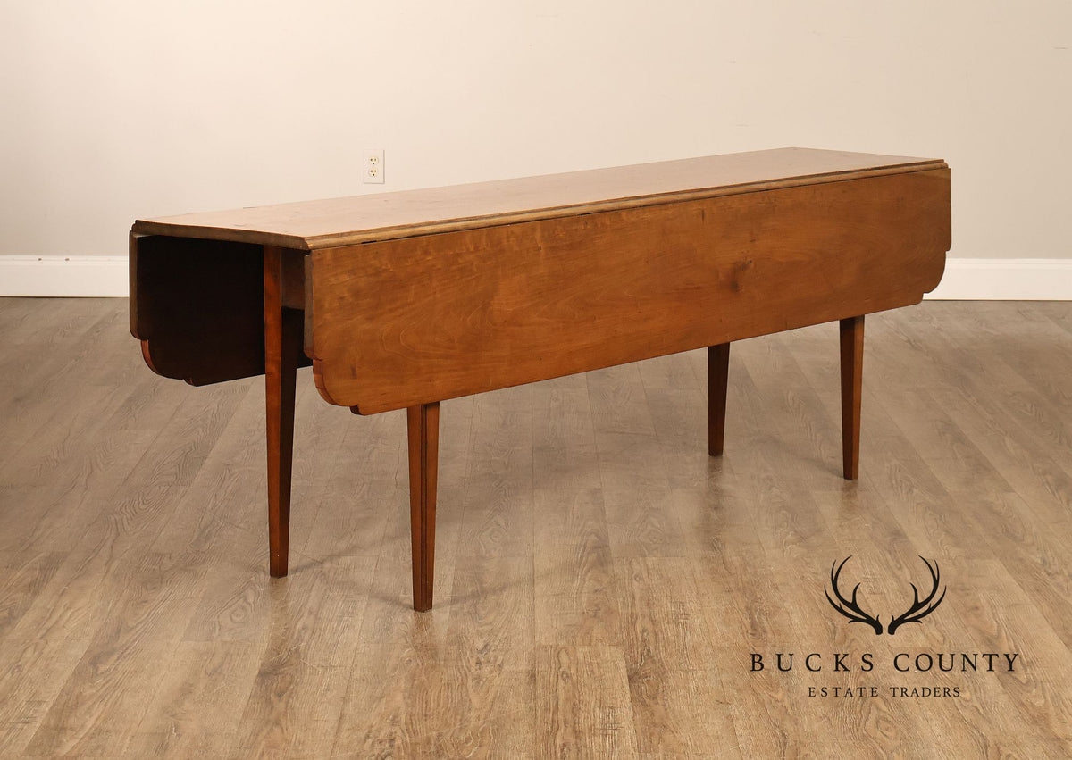 Howard Symolko Early American Style  Drop Leaf Harvest Dining Table
