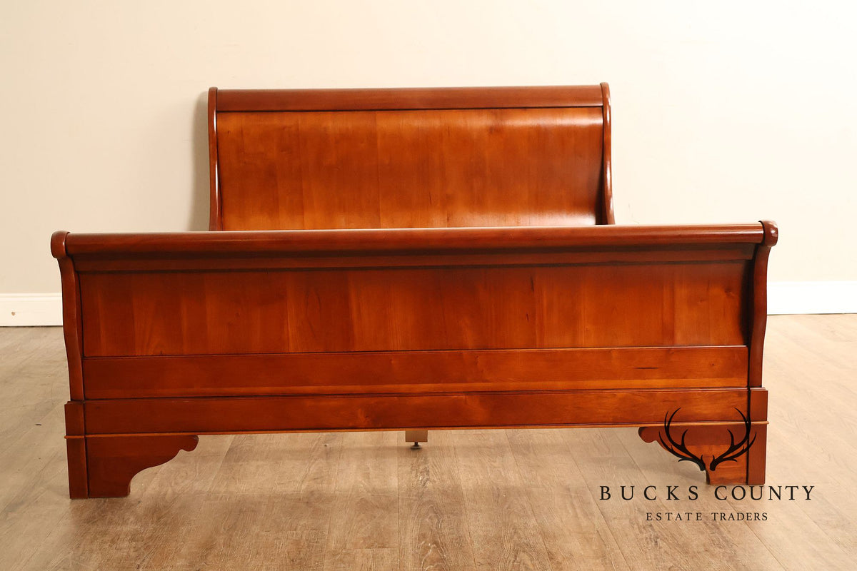 Grange Furniture French Louis Philippe Style Cherry Queen Sleigh Bed