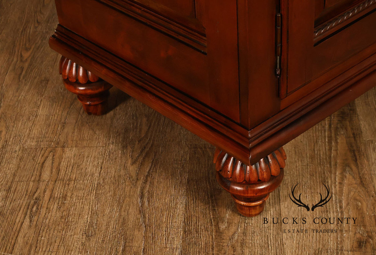 Ethan Allen 'British Classics' Carved Maple And Birch Armoire