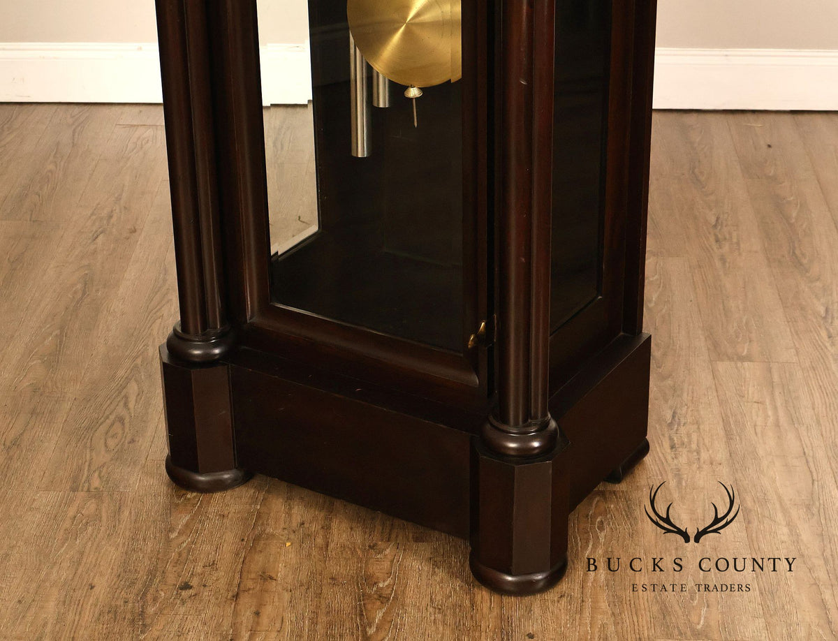 American Chime Clock Co Nine Tube Grandfather Clock with Moon Dial and Westminster Chime Movement