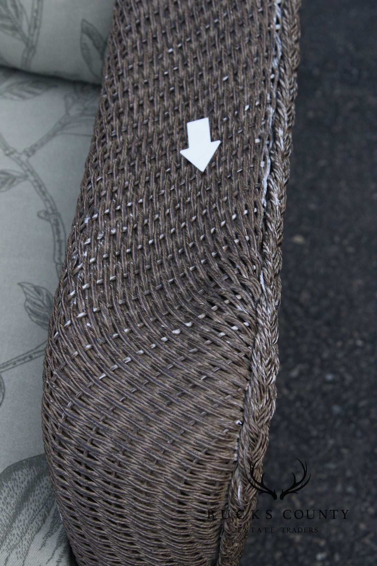 Lloyd Loom Wicker Outdoor Chaise Lounge