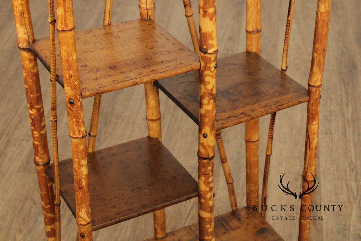 Antique Aesthetic Movement Bamboo Etagere