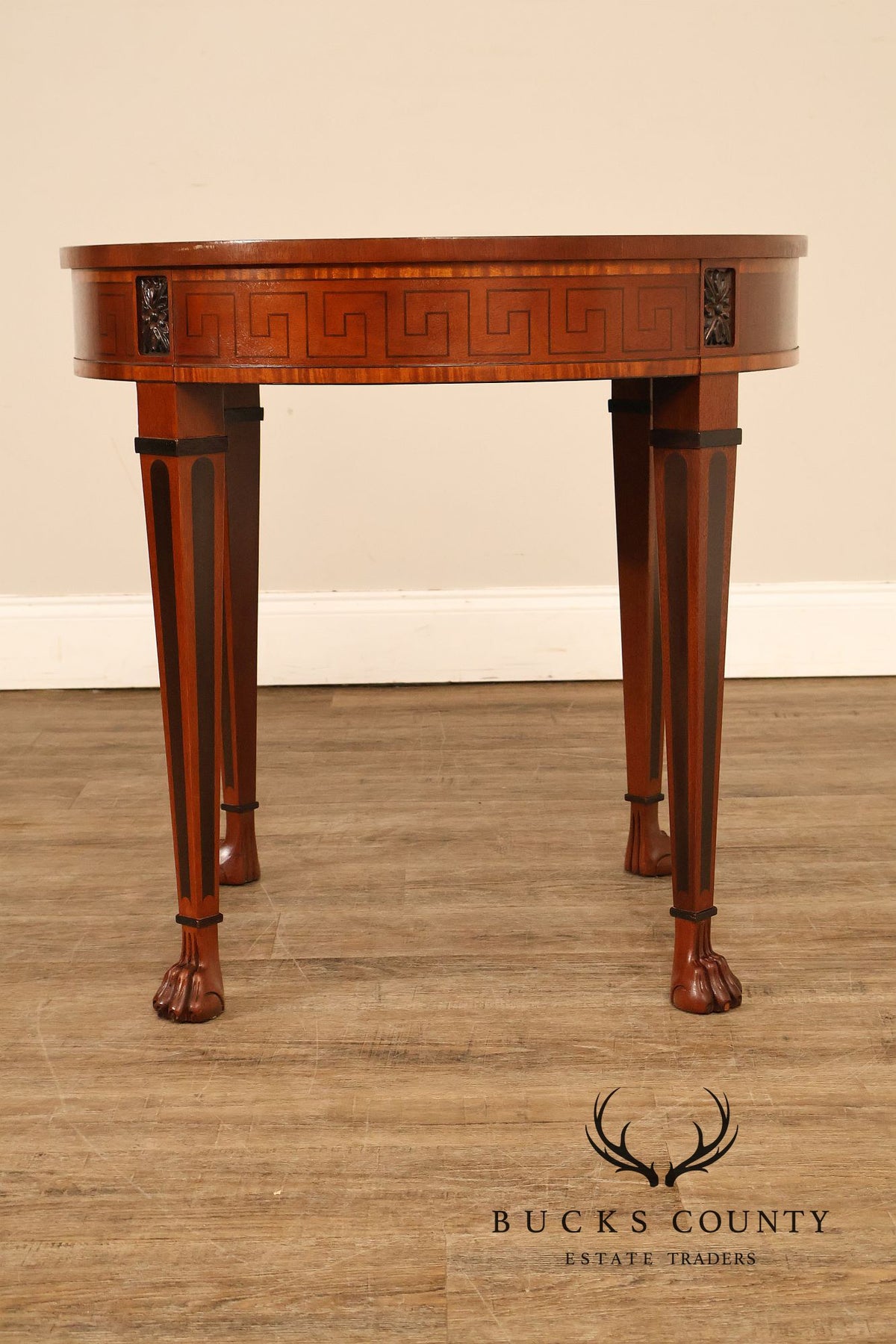 Baker Furniture Neoclassical Style Round End Table