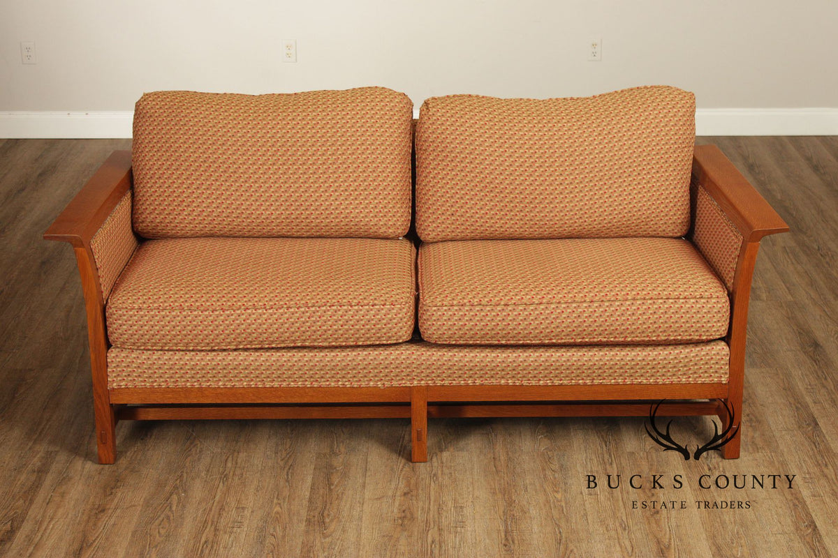 Stickley Mission Collection Oak Sofa With Loose Cushions