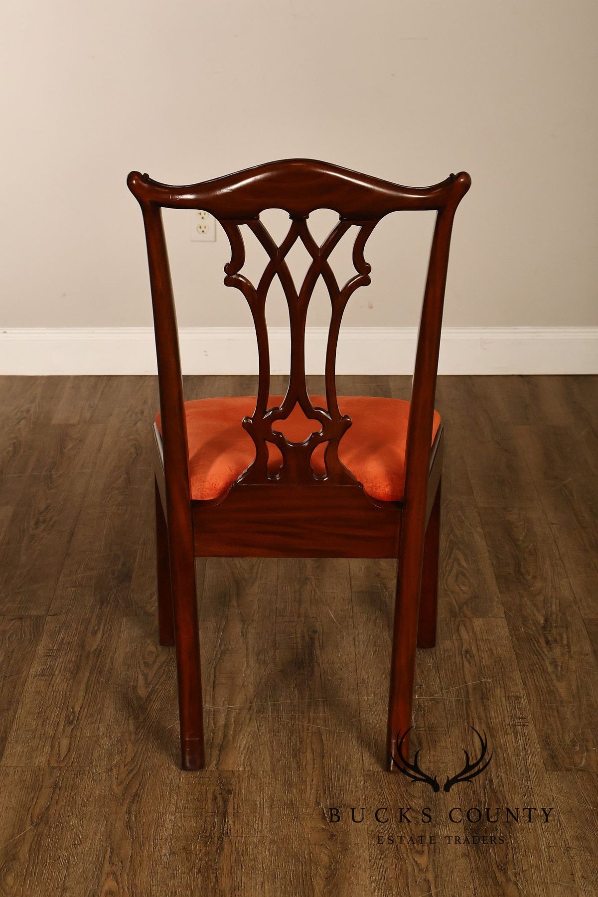 Maitland-Smith Set Of Eight Chippendale Style Mahogany Dining Chairs