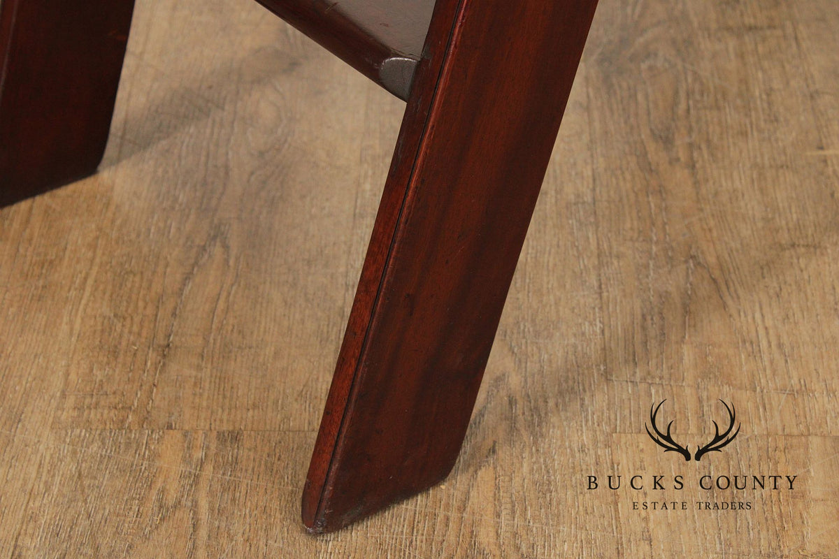 English Mahogany Library Ladder