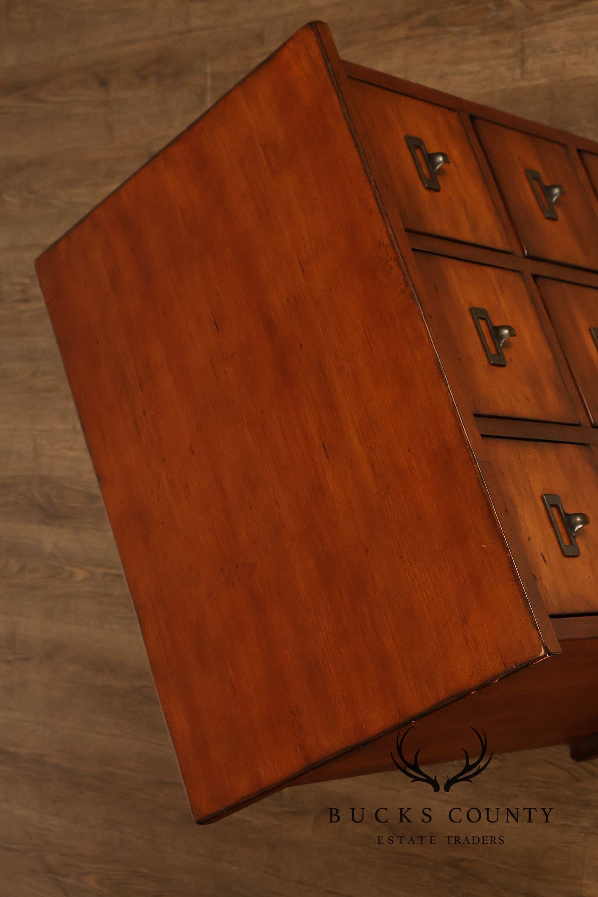 Ethan Allen Country Craftsman Apothecary Style Nine Drawer Chest