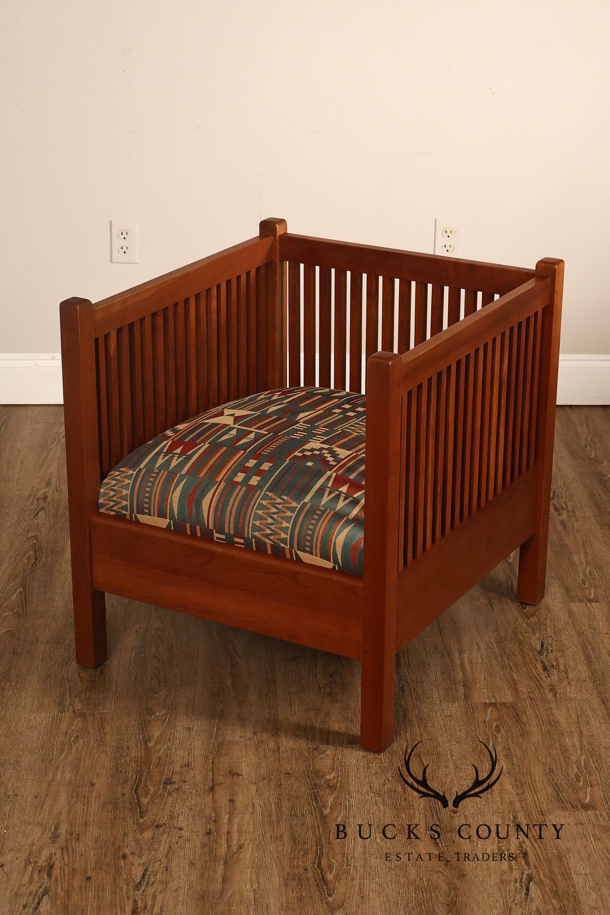 Stickley Mission Collection Cherry Spindle Cube Chair