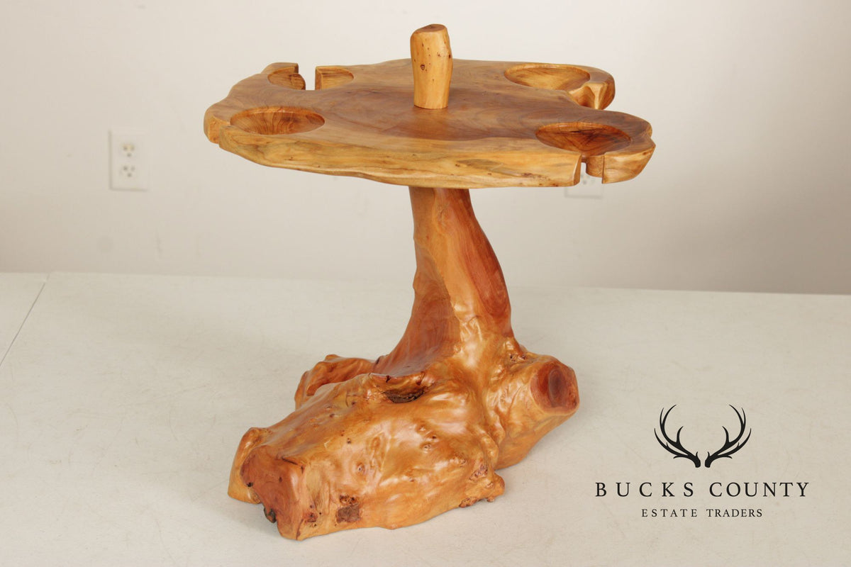 Custom Burlwood Wine Glass Rack