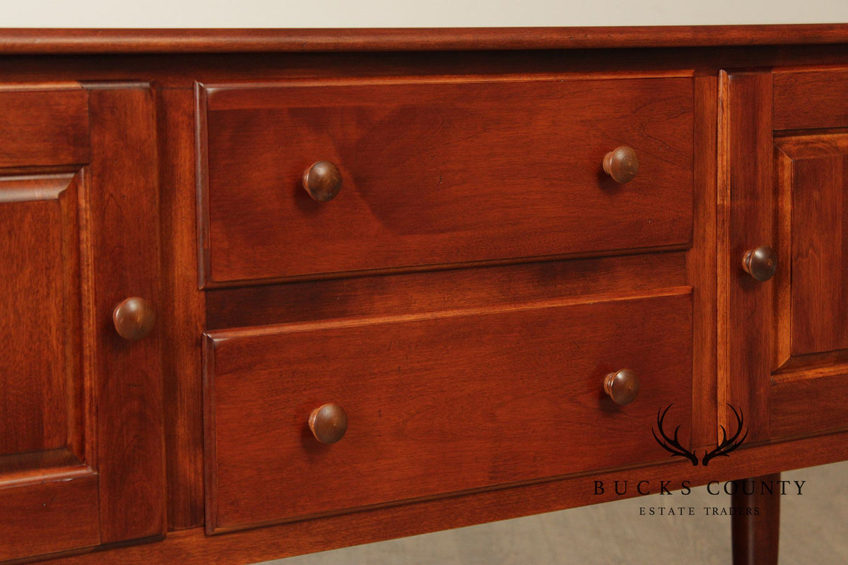 NICHOLS & STONE MAPLE SERVER SIDEBOARD WITH FLUTED LEGS