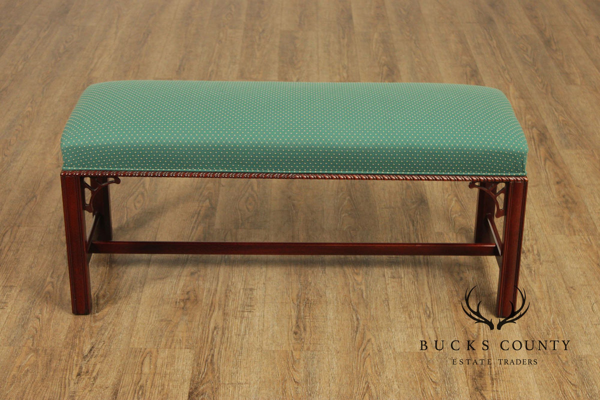 Hickory Chair Chippendale Style Mahogany Window Bench