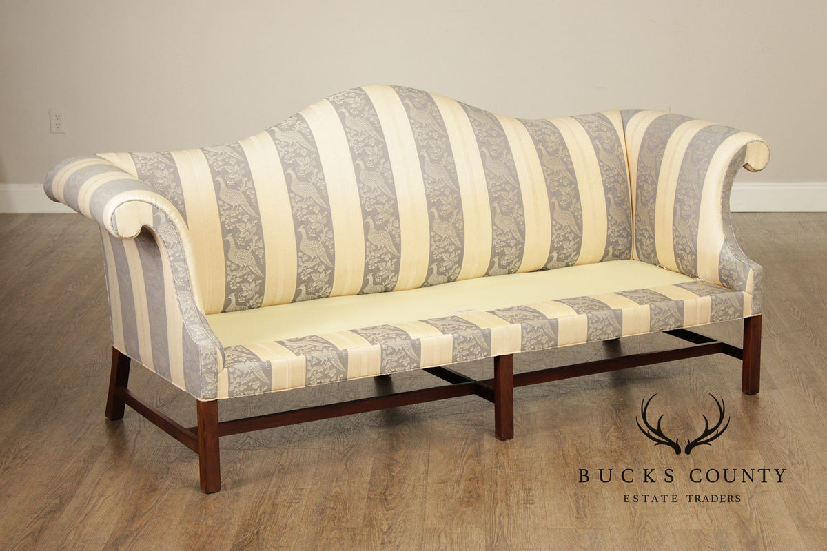 Kittinger Williamsburg Chippendale Style Mahogany Camelback Sofa