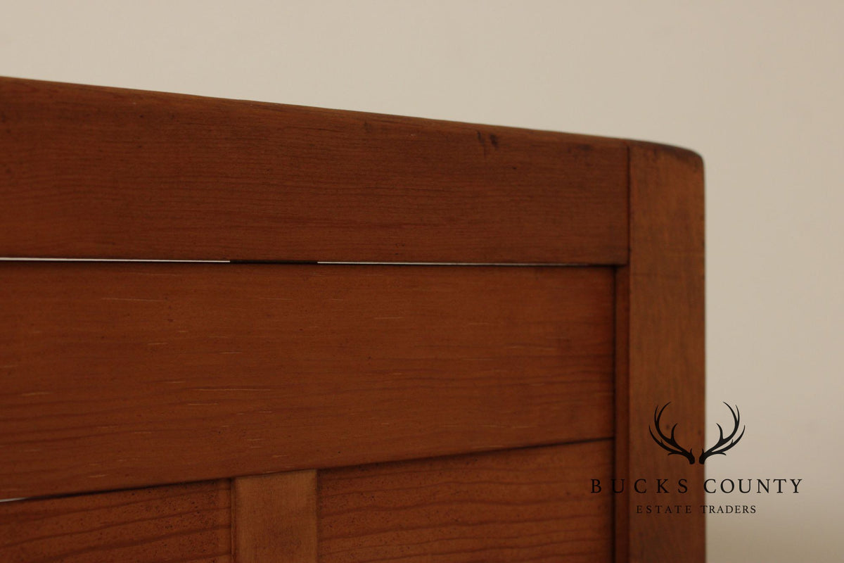 Mid Century Modern Woven Wood Four-Panel Screen