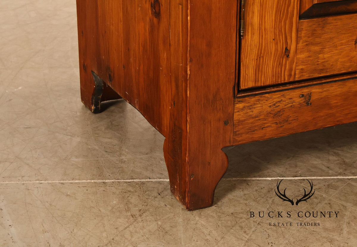 William Draper Cabinetmaker Rustic Country Pine Four Door Cupboard