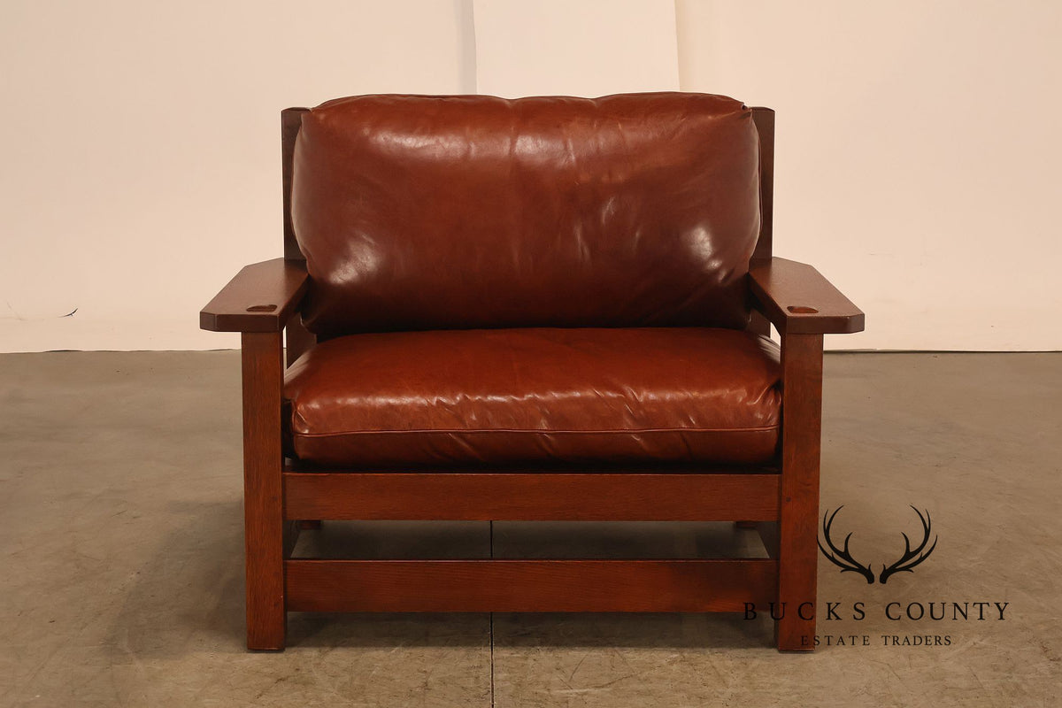 Stickley Mission Collection 25th Anniversary Limited Edition Dalai Lama Eastwood Chair & Ottoman No. 45/100