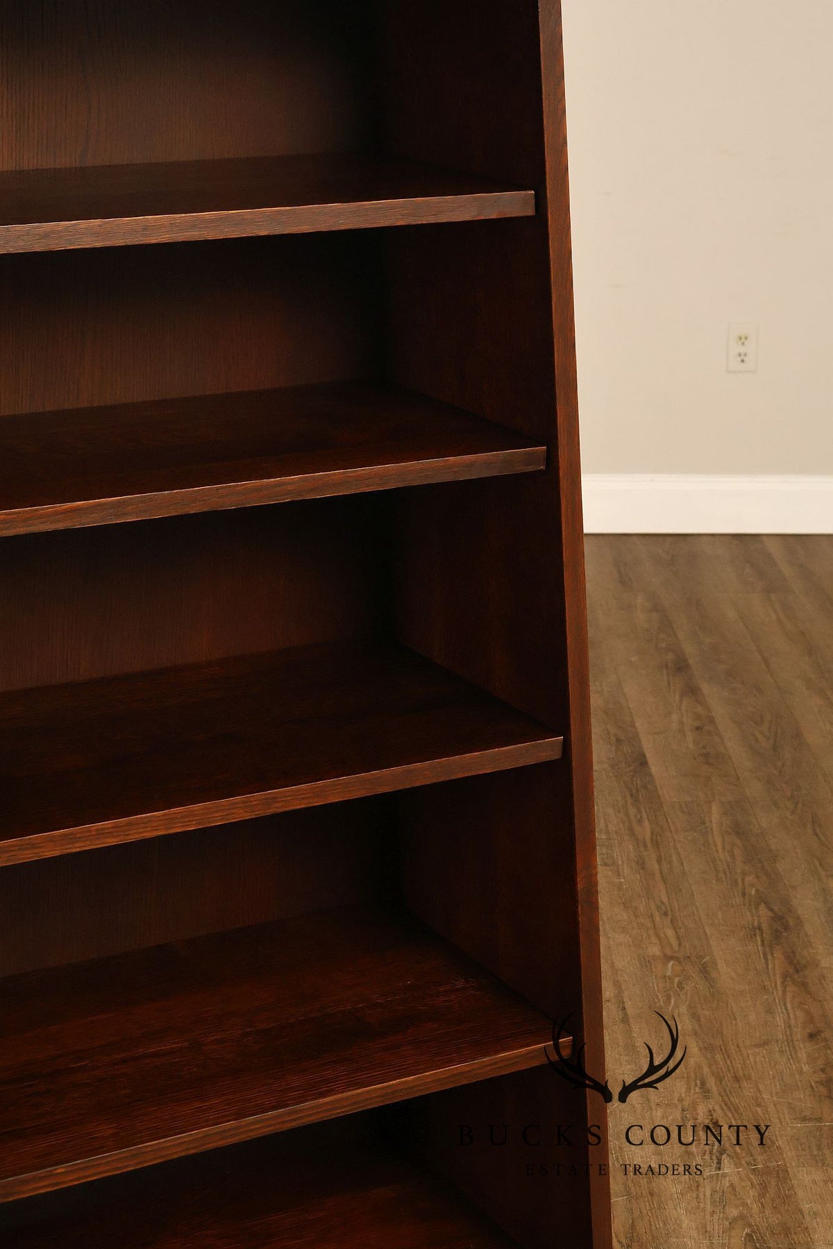 Stickley Mission Collection Oak Open Bookcase Shelf Cabinet