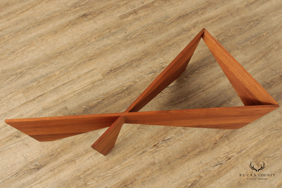 Mid Century Modern Sculptural Walnut Coffee Table Base