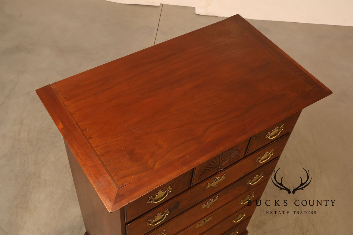 Chippendale Style Walnut Highboy Chest Of Drawers