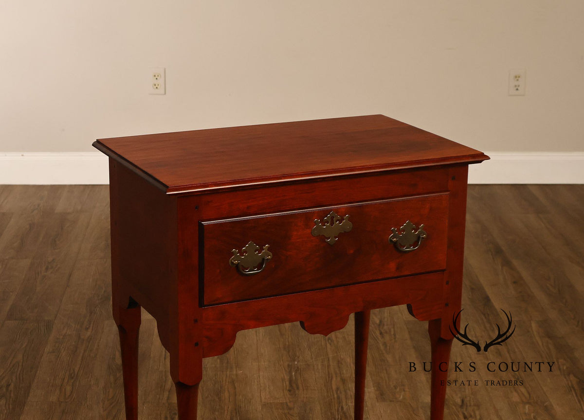 J.L. Treharn Colonial Revival Cherry One Drawer Console Table