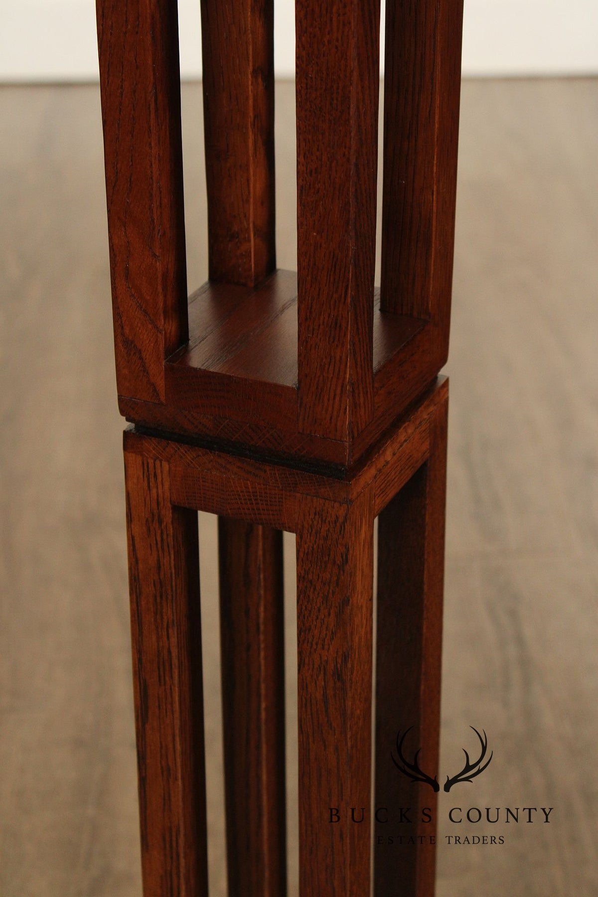 Quoizel Arts & Crafts Style Oak Floor Lamp