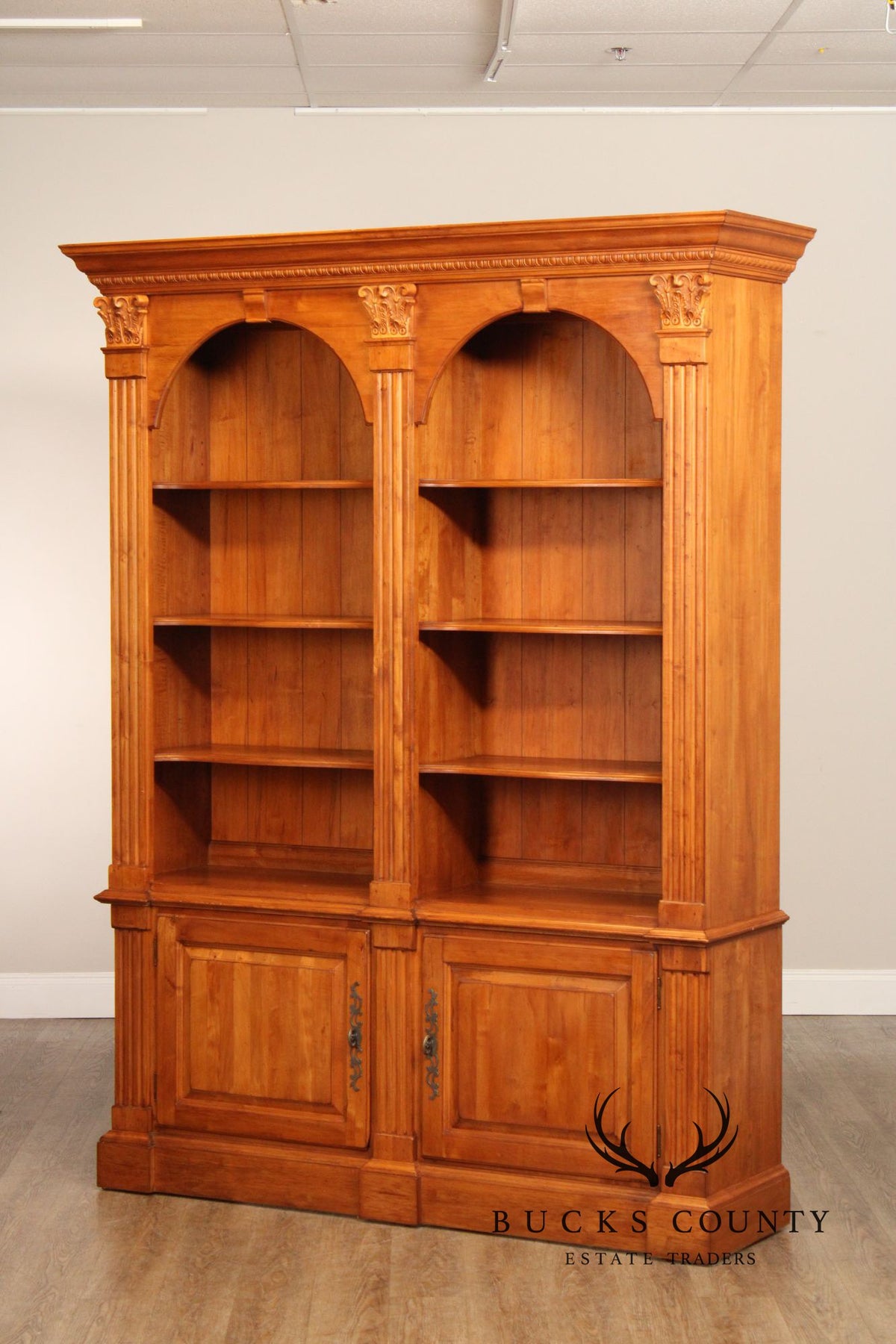 Ethan Allen 'Legacy' Double Arched Bookcase