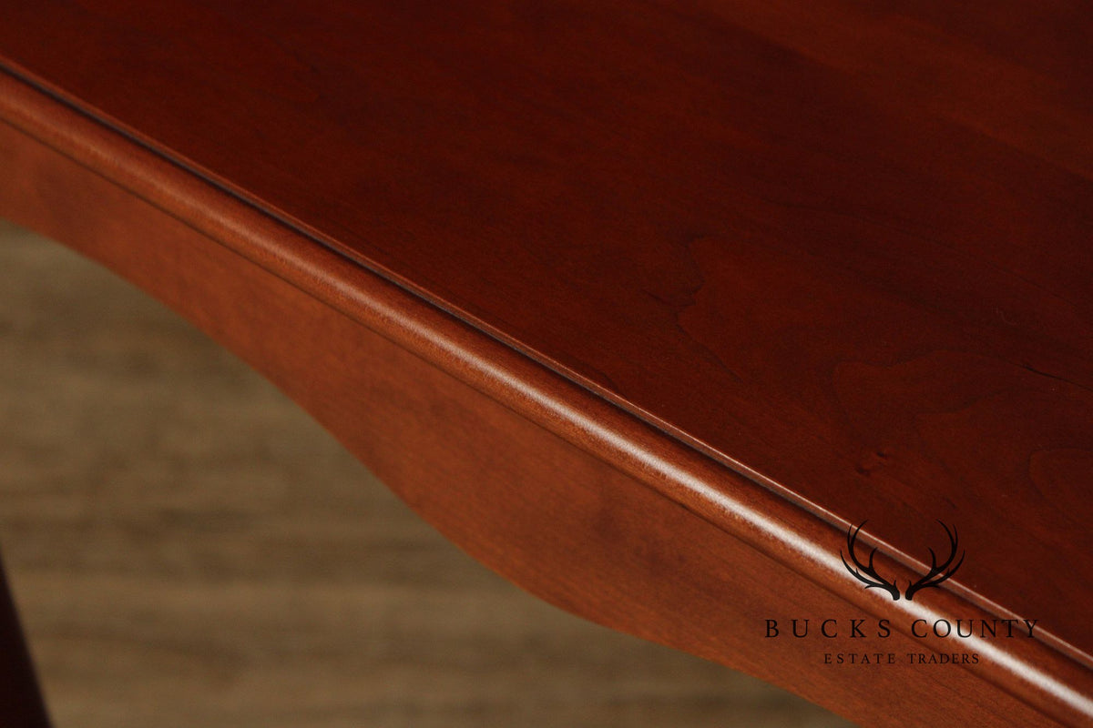 Queen Anne Style Bench Made Pair of Cherry End Tables