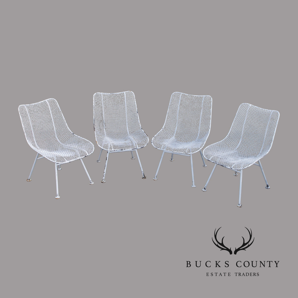 Russell Woodard Mid Century Modern Set of Four 'Sculptura' Dining Dining Chairs