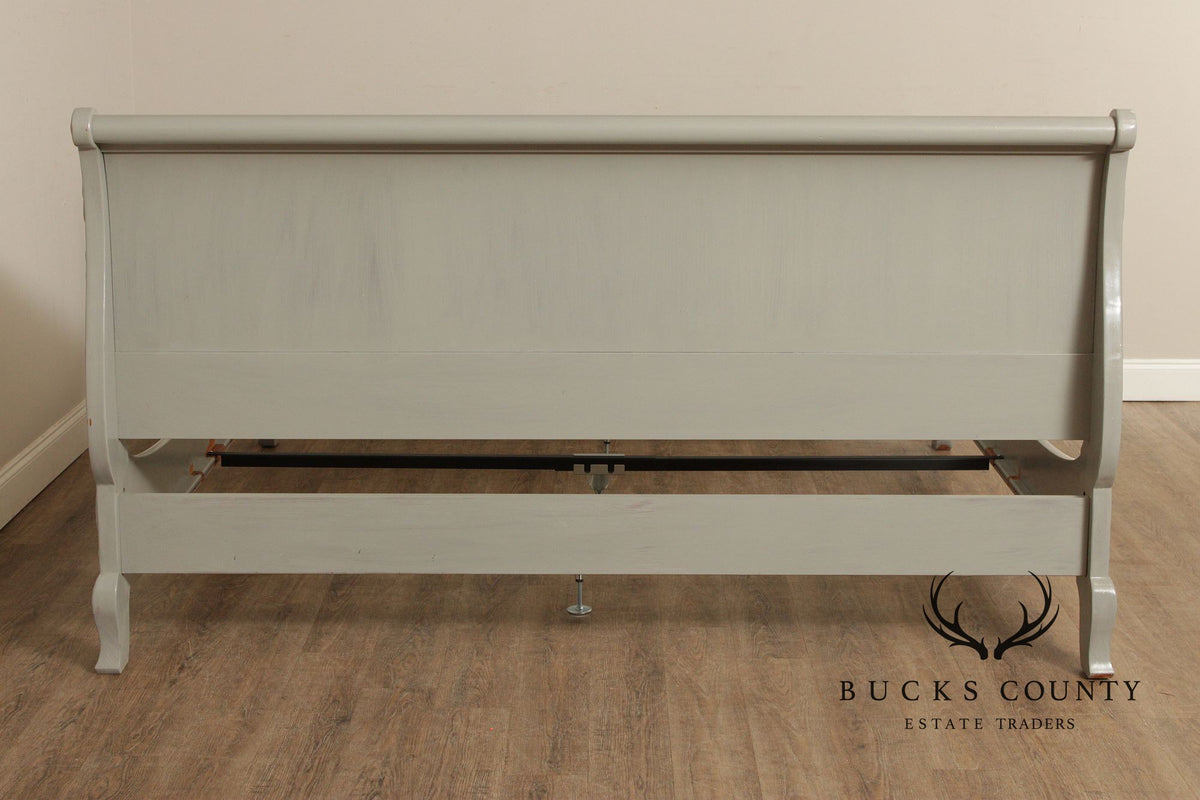 Ethan Allen Vintage Painted Legacy Collection King Sleigh Bed