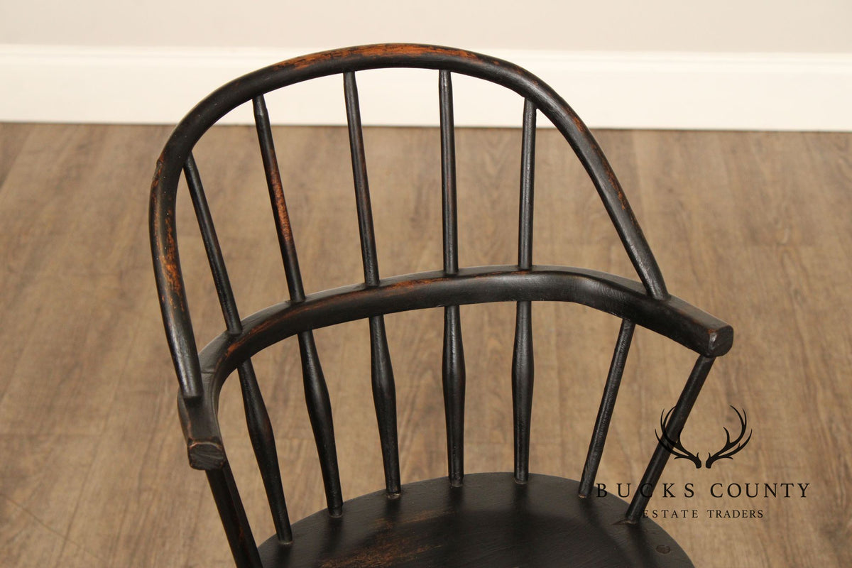 Antique Sack-Back Windsor Child's High Chair