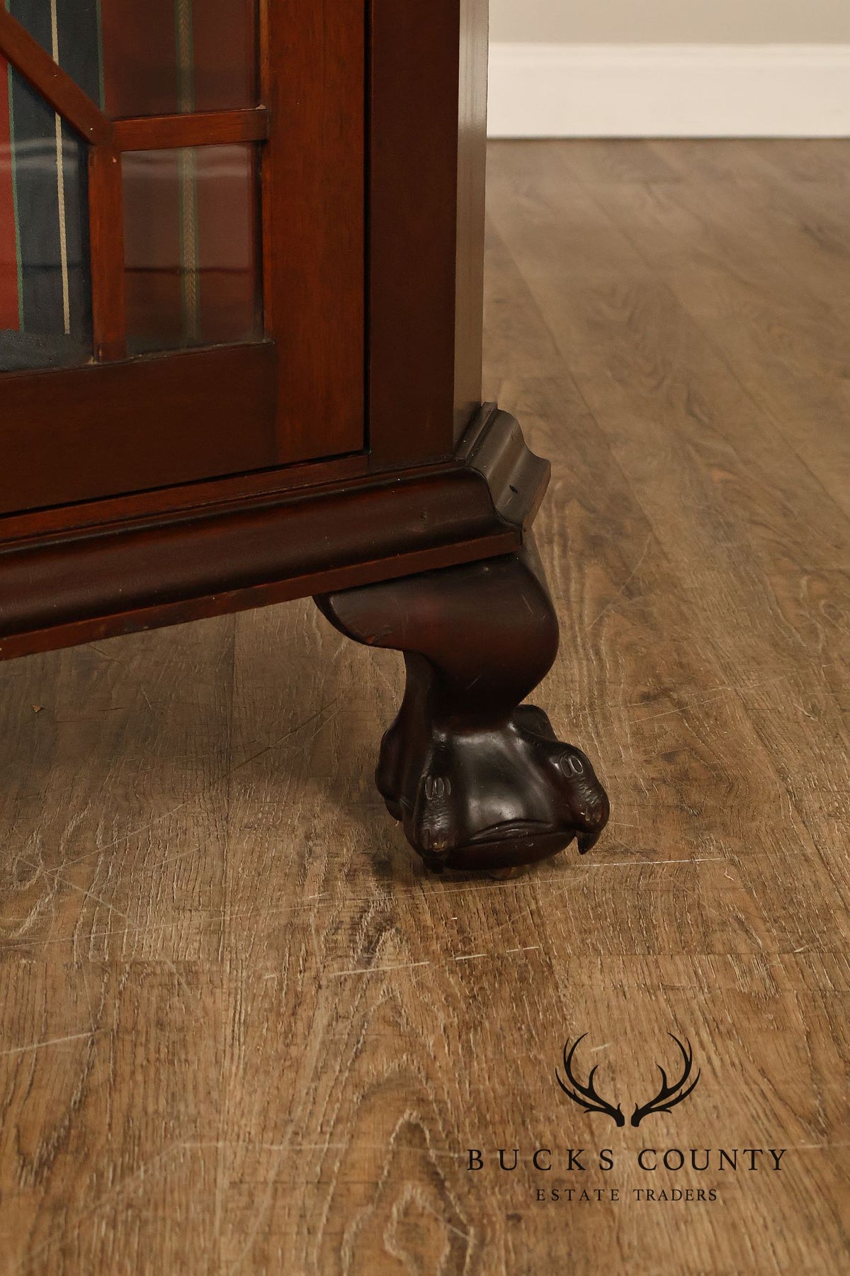 Renaissance Revival Carved Mahogany Corner Bookcase