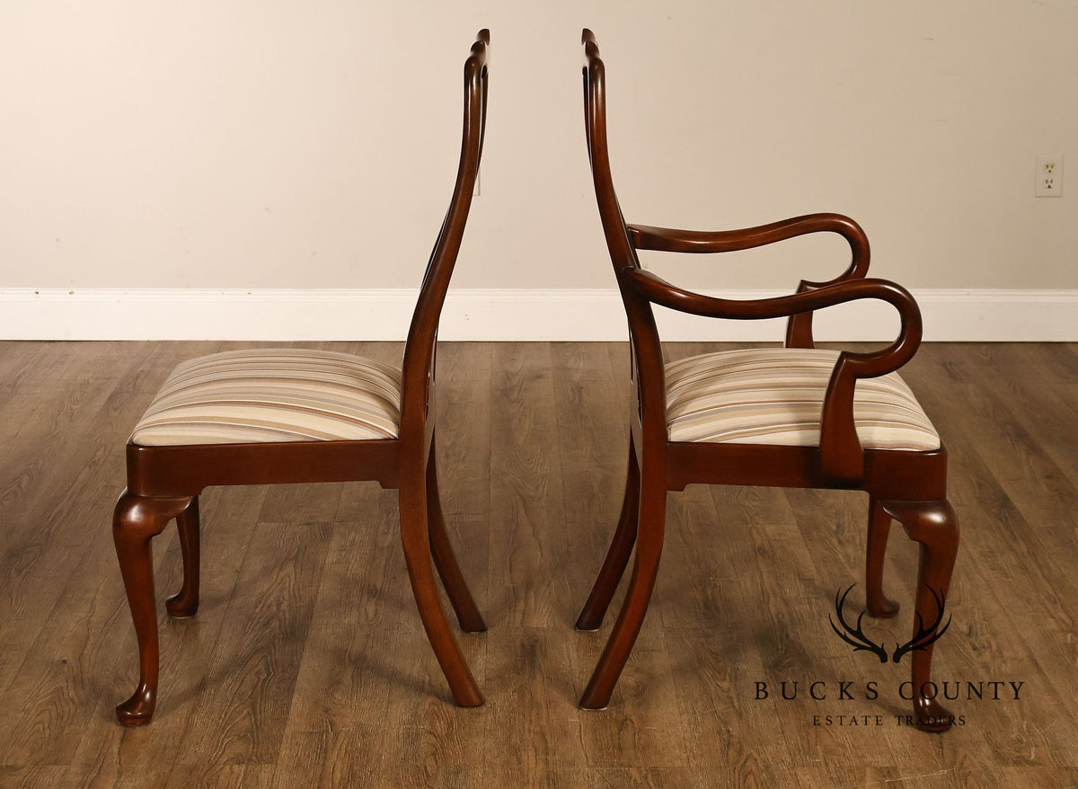 Kittinger Queen Anne Style Set of Six Mahogany Dining Chairs